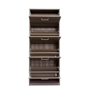 Zoom Scarpiera 4 Ante In Melamina Marrone 60x24x150