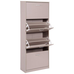 Zoom Scarpiera 4 Ante In Melamina Tortora 60x24x150