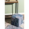 Pouf Brady Velluto a Coste Intrecciato Avio Polvere 38x38x38 cm