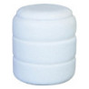 Pouf Contenitore Chubby in Tessuto Bouclé Bianco 35x35x40 cm