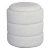 Pouf Contenitore Chubby in Tessuto Bouclé Beige 35x35x40 cm