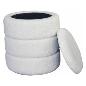 Zoom Pouf Contenitore Chubby In Tessuto Bucle Beige Dimensione 35x35x40cm