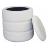 Pouf Contenitore Chubby in Tessuto Bouclé Beige 35x35x40 cm