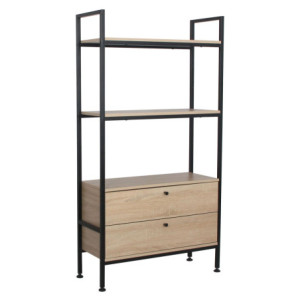 Libreria Hamilton 2 Mensole + 2 Cassetti Dimensione 78x30x147 Cm