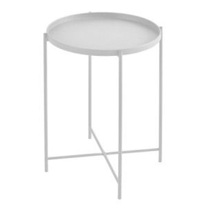 Tavolino Frosty Bianco Opaco ø37xh50 Cm