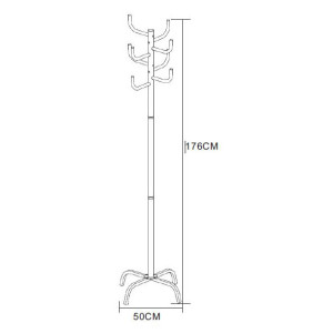 Zoom Appendiabiti Jeff In Metallo Bianco Dimensione 50x50x176cm