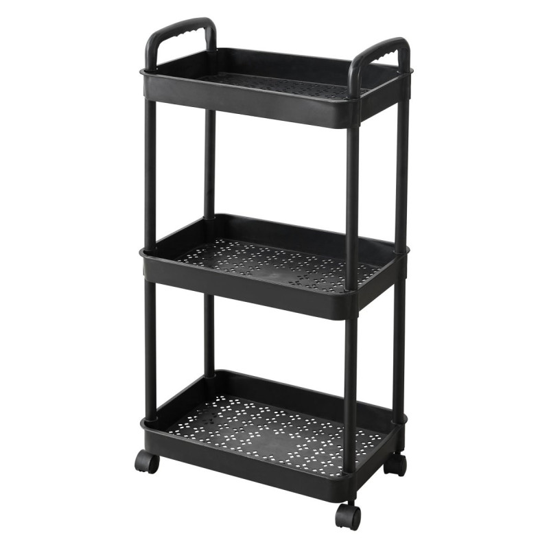 Carrello Cucina Andy Nero 36x25x75 cm
