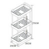 Carrello Cucina Andy Nero 36x25x75 cm