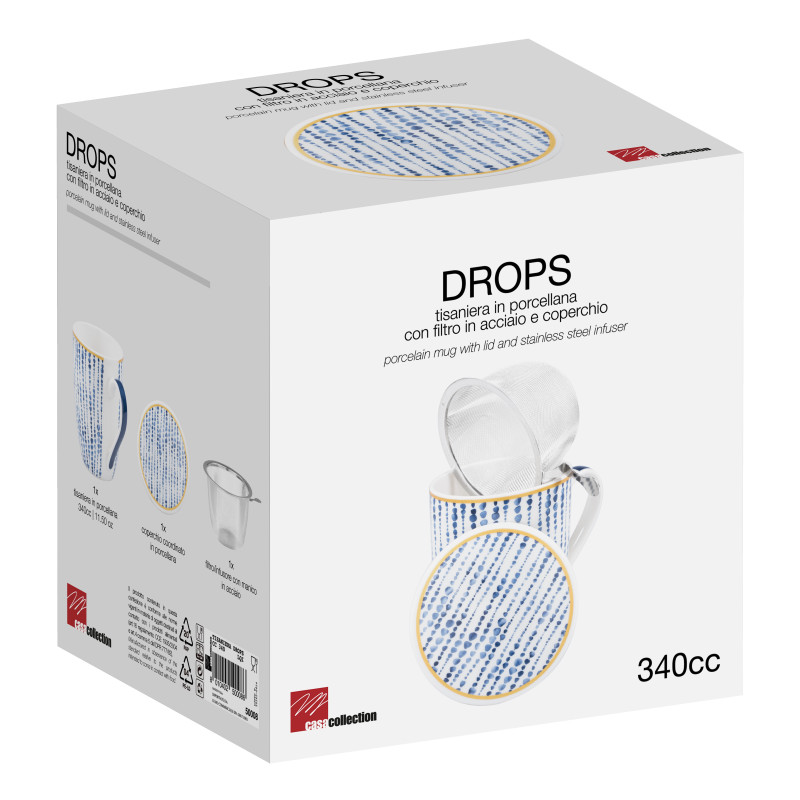 Tisaniera Drops 340 cc con Filtro Acciaio