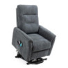 Poltrona Relax Katia 2 Motori Tessuto Grigio Scuro