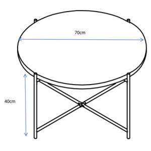 Zoom Tavolino Sven ø70x40h Cm Naturale