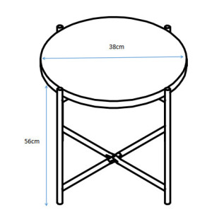 Zoom Tavolino Sven ø38x56h Cm Naturale