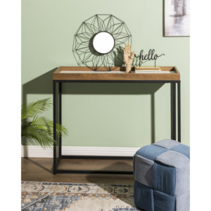 Zoom Consolle Ray 100x30x80cm Top Naturale+bianco Marmo