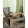Tavolino Jasmine 100x50x45 cm Tortora e Top Naturale