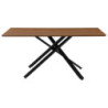 Tavolo Rettangolare Jasper 160x90x75 cm Top Noce Gambe Nere