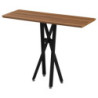 Consolle Jasper Allungabile 100x40x78 cm Top Noce Gambe Nere