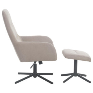 Zoom Poltrona Relax Arisa Con Sgabello Poggiapiedi Tortora