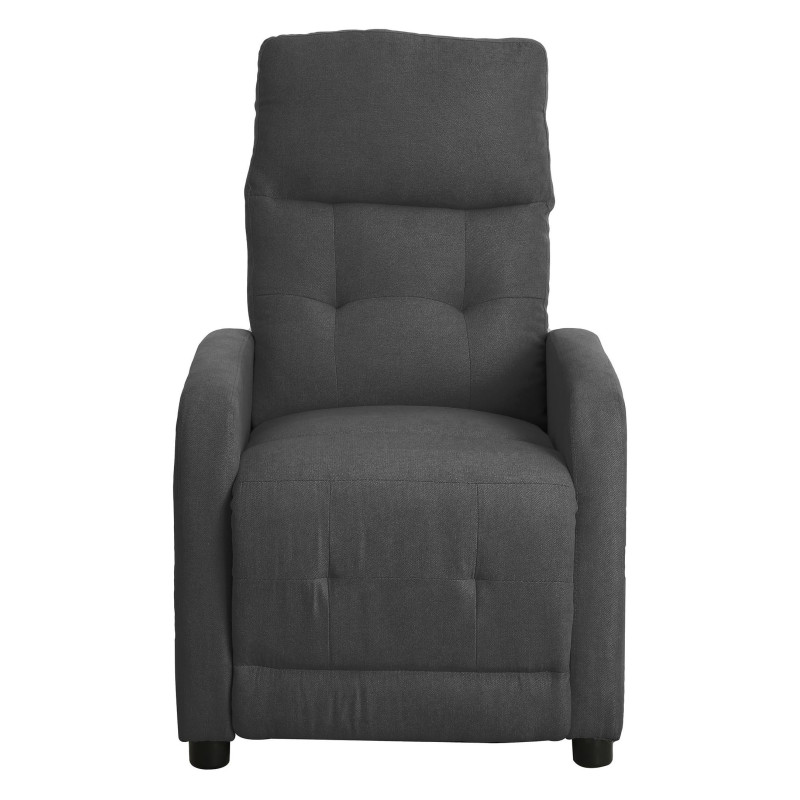 Poltrona Relax Emily Tessuto Poliestere Grigio Scuro