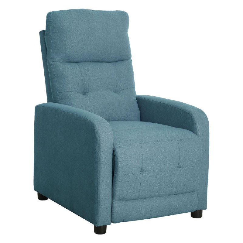 Poltrona Relax Emily In Tessuto Poliestere Colore Blu Avio