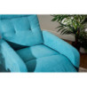 Poltrona Relax Emily In Tessuto Poliestere Colore Blu Avio