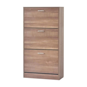 Scarpiera 3 Ante Rivestita In Melamina Marrone