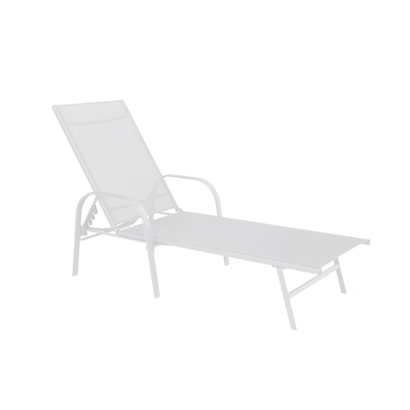Lettino Acciaio Bianco 195x69x94 cm Giardino Design Moderno