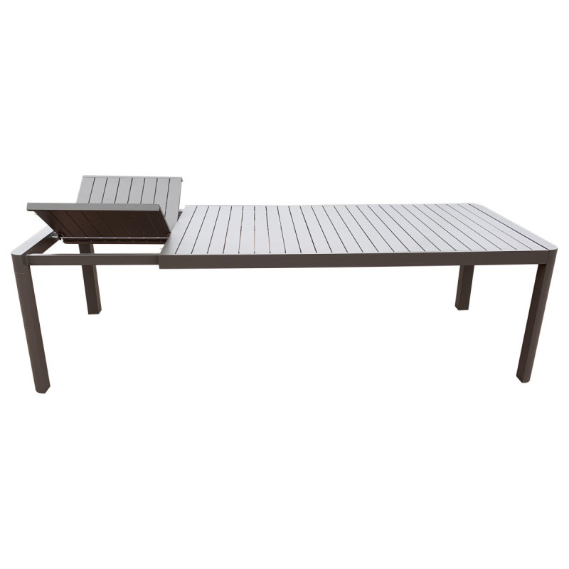 Tavolo Dublin Bianco Alluminio Allungabile Cm 180/240x100/75