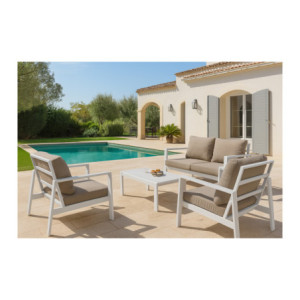 Zoom Salotto 4 Pezzi Monroe Bianco