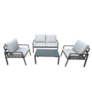 Salotto 4 Pezzi Monroe Grigio Alluminio