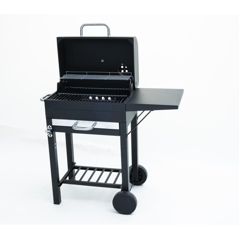 Barbecue Montana 89x43x91 cm Carbon Steel Nero Giardino