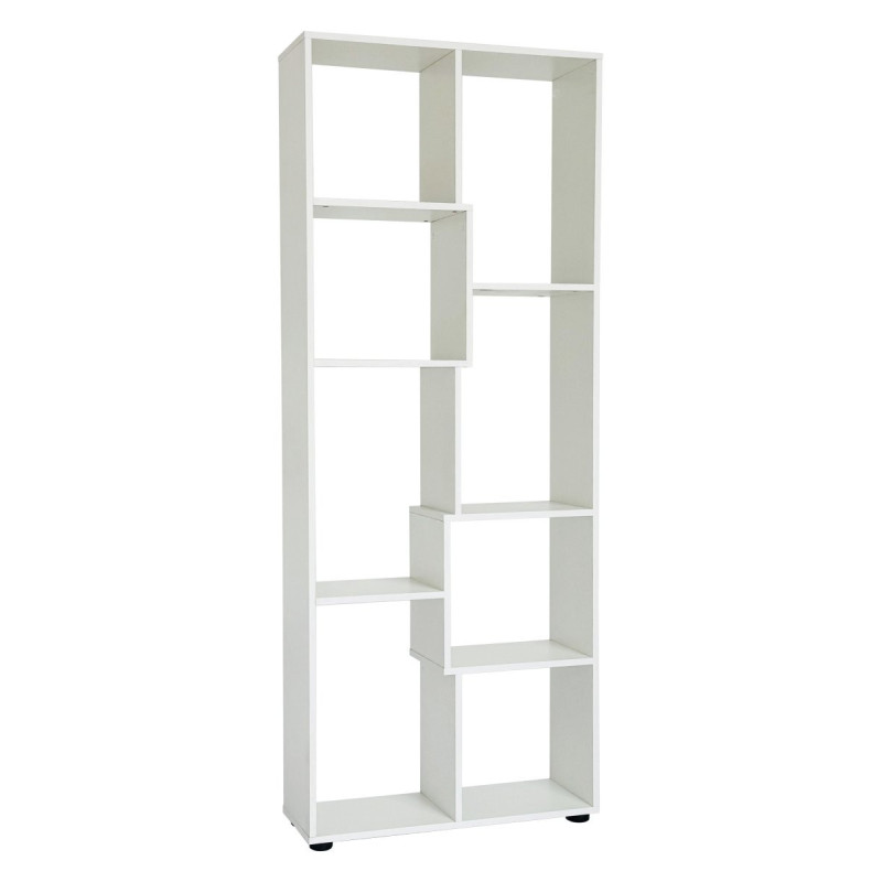 Libreria Ripiani Sfalsati 70x24x178 cm Melamina Bianco
