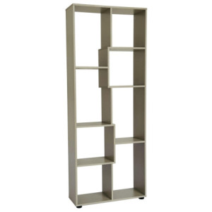 Libreria Ripiani Sfalsati 70x24x178cm Rivestita In Melamina Quercia