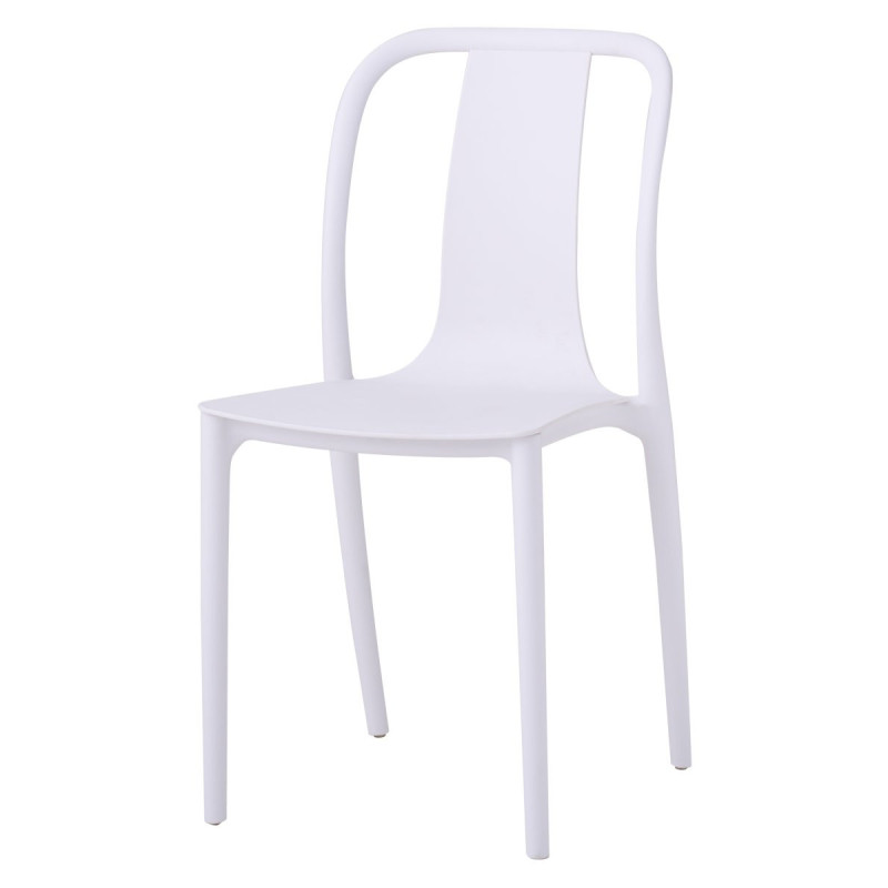 Sedia Irene in PP Bianco 50x43x88 cm Design Moderno