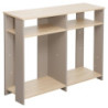 Consolle Baez Allungabile 110x30x80 cm Naturale e Tortora Design
