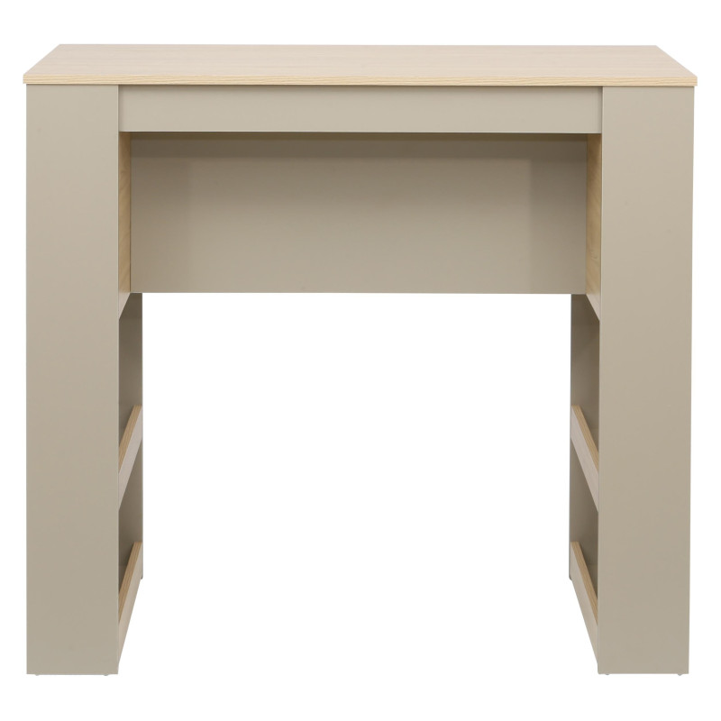 Banco Bar Baez 110x50x100 cm Naturale e Tortora Design Moderno