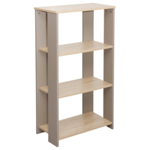 Libreria Baez 60x30x107,5 cm Naturale e Tortora Design Moderno