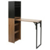 Banco Bar Grancru 122,3x44x170 cm Marrone Scuro e Nero Design