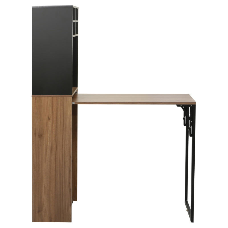 Banco Bar Grancru 122,3x44x170 cm Marrone Scuro e Nero Design