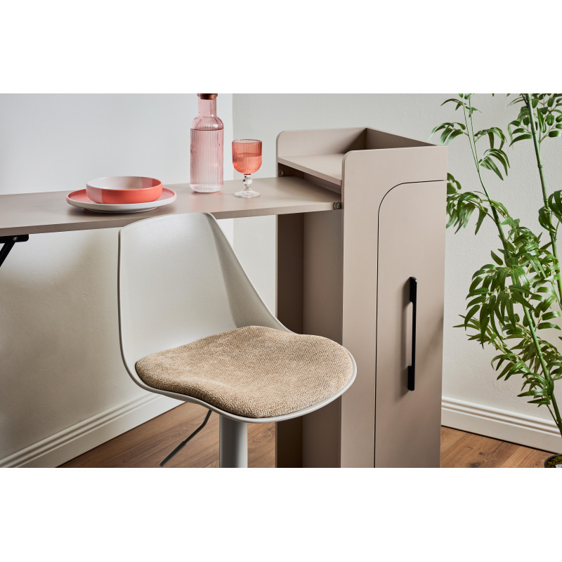 Banco Bar con Porta Bottiglie a Scomparsa 122x44,5x108 cm Design