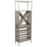 Cantinetta Grancru 63x28x170 cm Tortora in Legno e Metallo