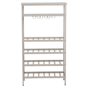 Zoom Cantinetta Grancru In Legno Truciolato+metallo 65x30x120cm Tortora