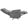 Poltrona Relax Jacquelin Tessuto Grigio Scuro Gambe Nere Design