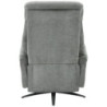 Poltrona Relax Jacquelin Tessuto Grigio Scuro Gambe Nere Design