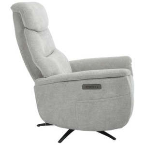 Zoom Poltrona Relax Jacquelin In Tessuto Sabbia Gambe Nere