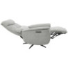 Poltrona Relax Jacquelin Tessuto Sabbia Gambe Nere Design Moderno