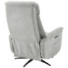 Poltrona Relax Jacquelin Tessuto Sabbia Gambe Nere Design Moderno