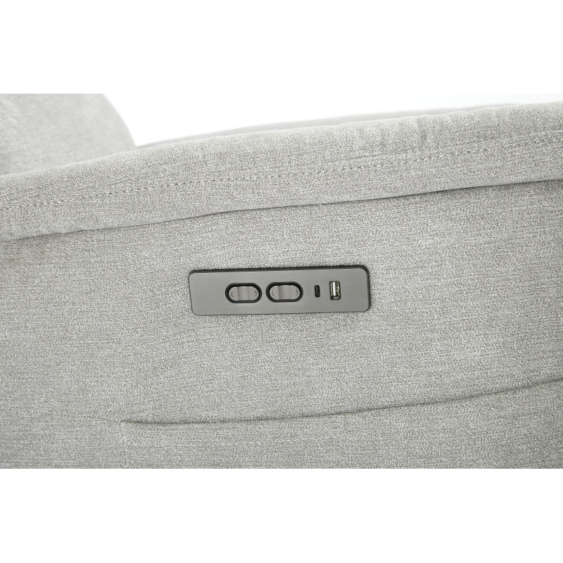 Poltrona Relax Jacquelin Tessuto Sabbia Gambe Nere Design Moderno