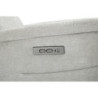 Poltrona Relax Jacquelin Tessuto Sabbia Gambe Nere Design Moderno