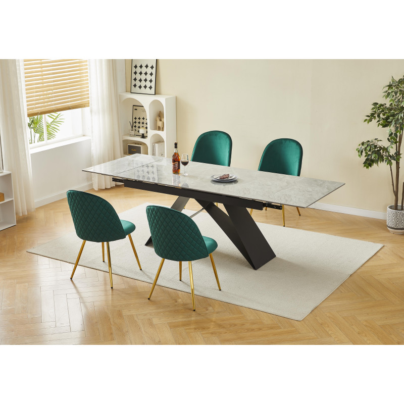 Tavolo Allungabile Darren Grigio Chiaro 160/240x90 cm Moderno