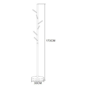 Zoom Appendiabiti Hiroko 30x30x177cm Bianco